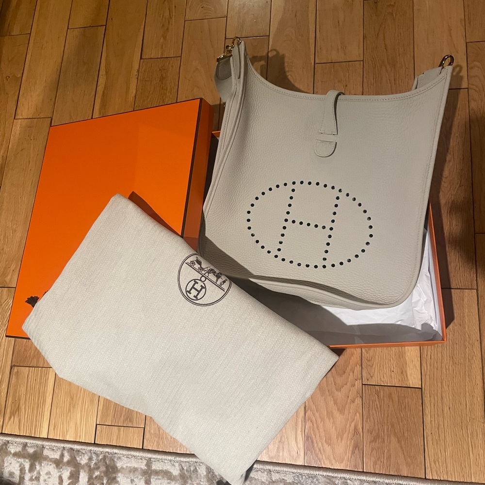 2023 Hermes Evelyne GM Mushroom Clemence full set